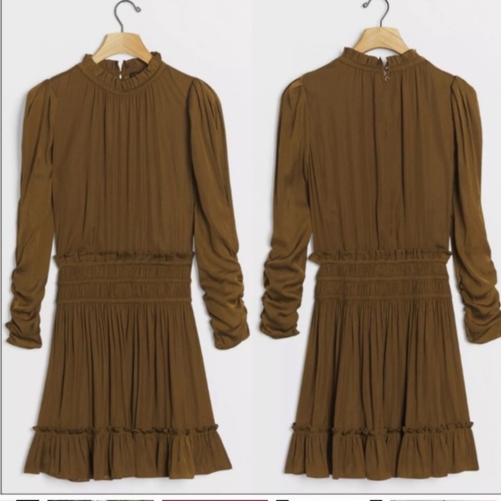 Anthro current air Serena pleated mini dress / Med/